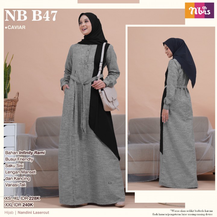 ORIGINAL GAMIS NIBRAS NB B47 / GAMIS DEWASA / GAMIS REMAJA / FASHION MUSLIM