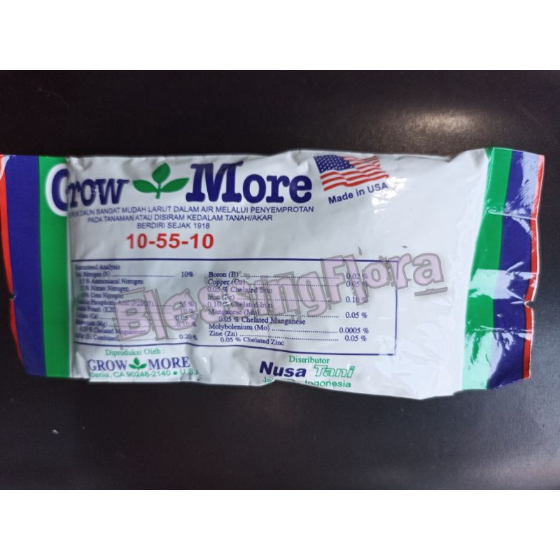 GrowMore 10-55-10 Pupuk Daun, Mempercepat Pembungaan dan Pembuahan