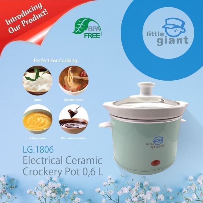 (PALET KAYU) Little Giant - LG1806 Electrical Slow Cooker 0.6L