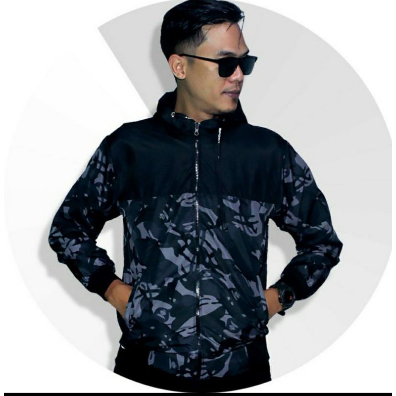 jaket parasut loreng army