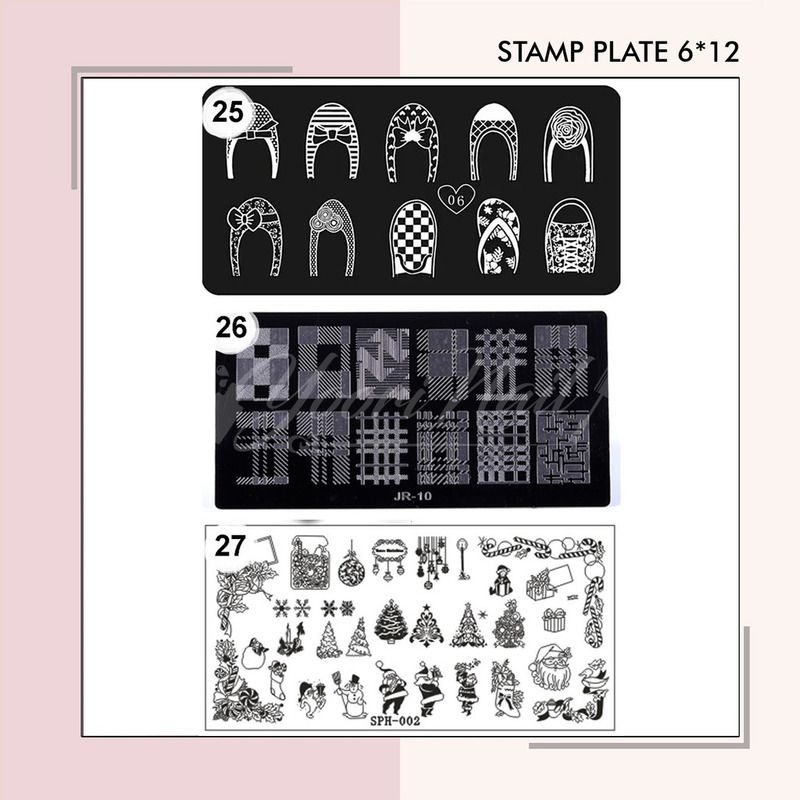 [ Stamp Plate no 1-20 ] Stamping plate cetakan stamp nail art motif