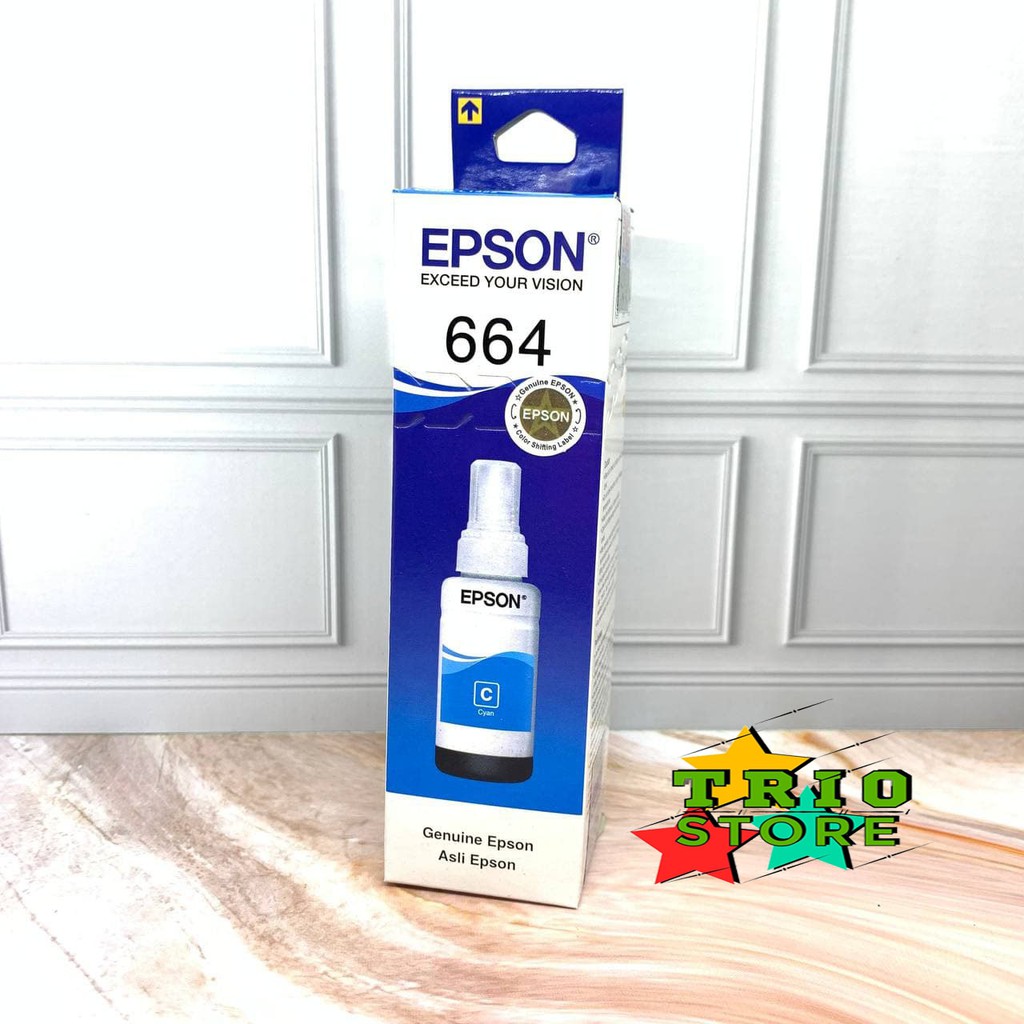 Tinta Epson 664 For Ink Printer L100/L120/L200/L210/L220/L310/L360-Cyan/Biru