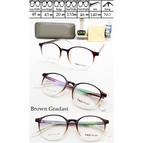 2982. Frame kacamata minus pria dan wanita kacamata retro bulat