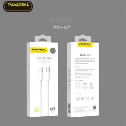 Pavareal Kabel Data Charger PA X2 PD QC 3.0 65W Type C To Type C Fast Charging OCEANMART OCEAN MART Aksesoris Handphone HP Murah Grosir