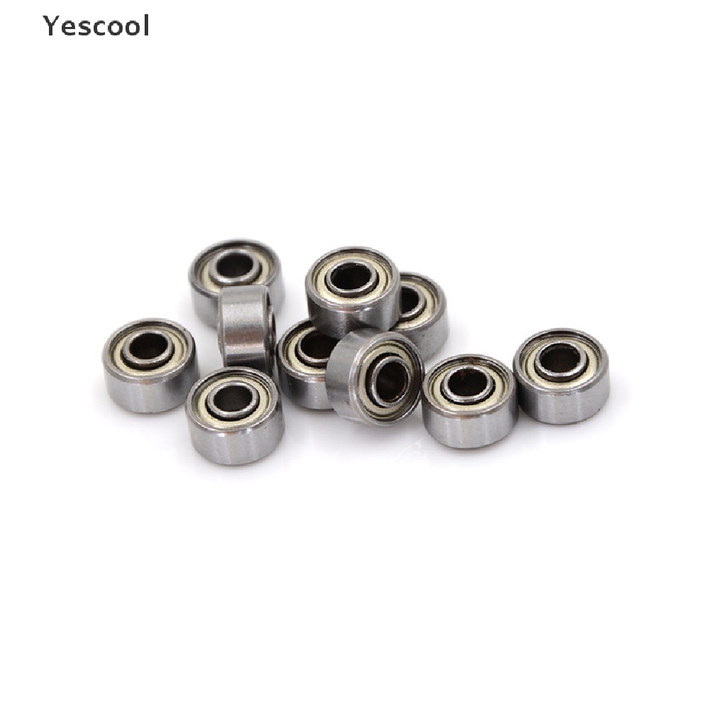 Yescool 10pcs 693ZZ Bola Bearing Miniatur Bahan Baja Karbon Ukuran 3x8 X 4mm