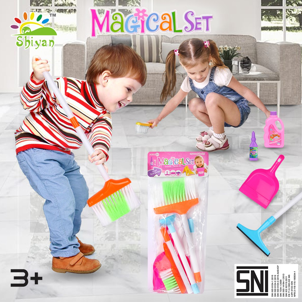 [Shiyan] mainan peran / mainan edukasi anak / mainan bersih bersih / mainan sapu sekop pel cleaning set toys education