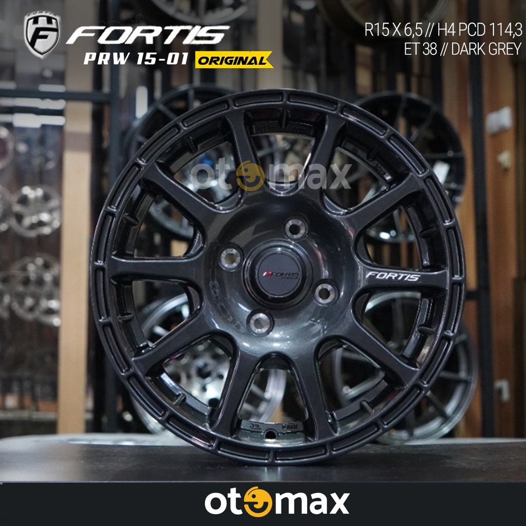 Velg Mobil Fortis PRW-01 Ring 15 PCD 114.3 Dark Grey Full Paint