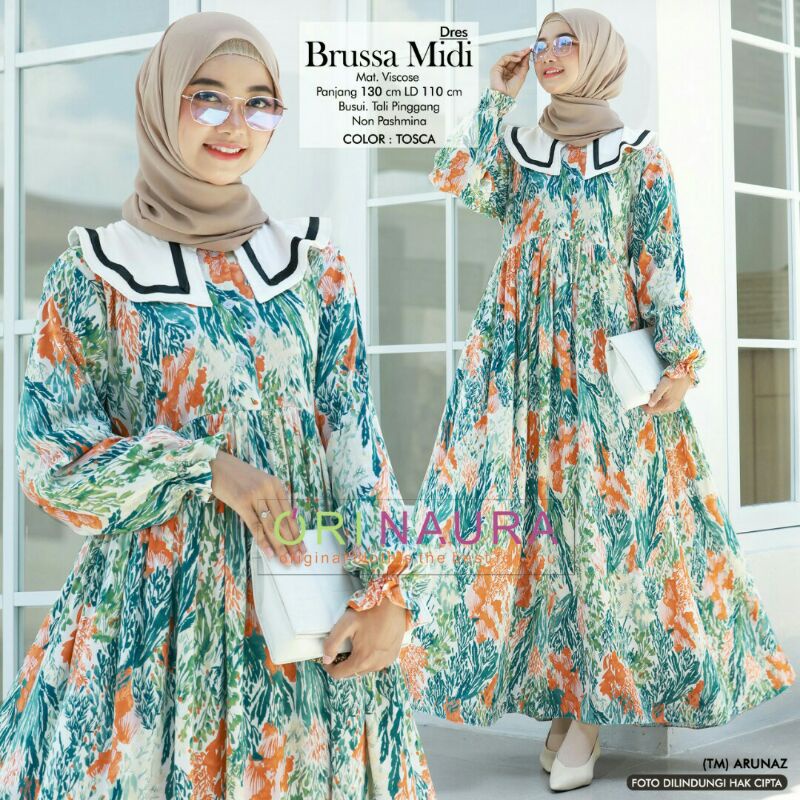 Mozaik,Etno,Brussa Midi Dress Ori by Ori Naura