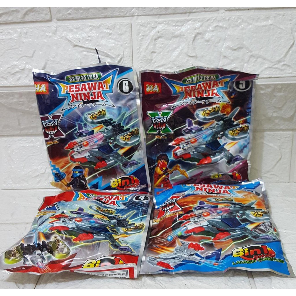 MAINAN ANAK  PESAWAT RAKIT NINJA LEGO BUNGKUS TERLARIS