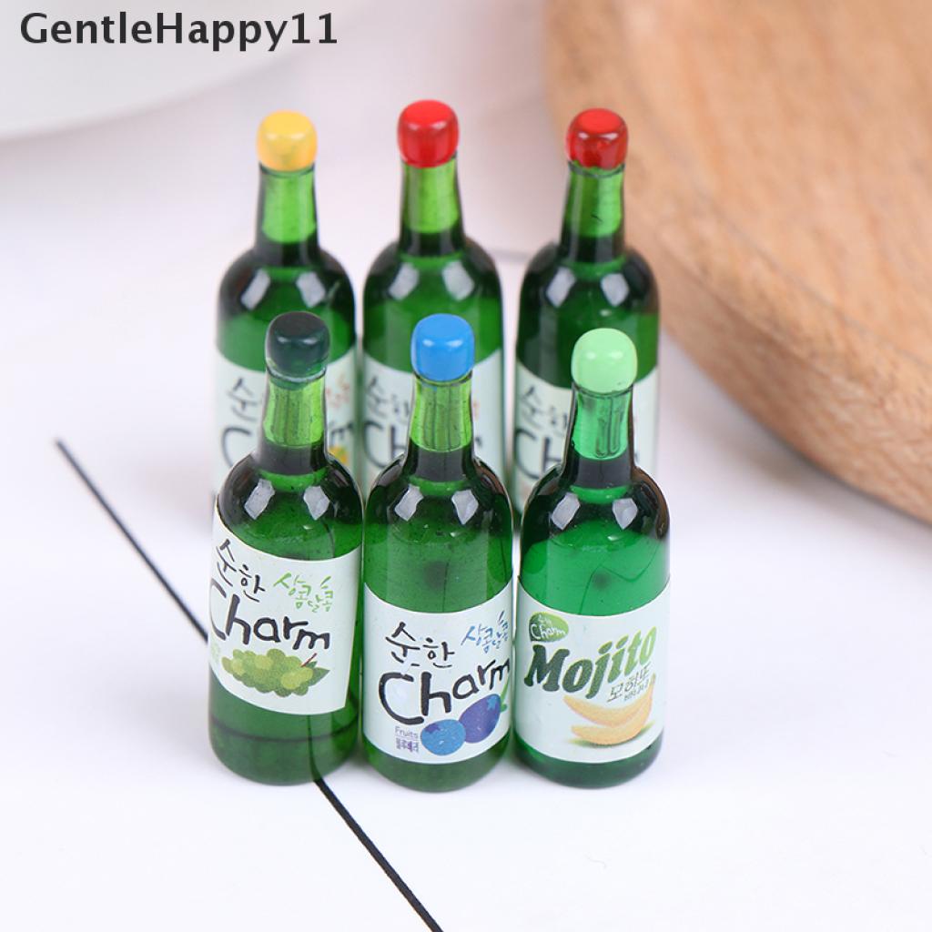 Gentlehappy 5Pcs Miniatur Botol Jus Buah Aksesoris Dapur Rumah Boneka 1: 12