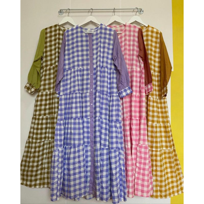 023 DRESS KOTAK IMPORT | BAJU GAMIS WANITA / PAKAIAN WANITA JUMBO / GAMIS BUSUI / BAJU WANITA MURAH