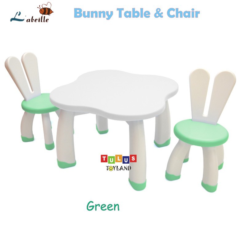 Kursi Meja Labeille Bunny Table &amp; Chair Set KC901﻿ Meja Belajar Anak Kursi Meja Anak Serbaguna