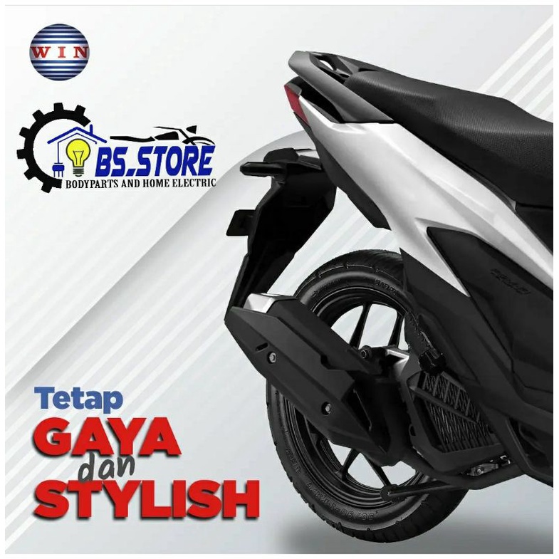 COVER BODY BELAKANG HONDA VARIO 150/125 LED NEW HITAM DOFF MERAH PUTIH MERAH DOFF HITAM GLOSSY  2018 2019 2020 2021/ COVER BODY HONDA VARIO / MERK WIN