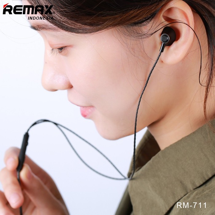 Remax Earphone Wired Headset Design Earbud For Calls &amp; Music - RM-711