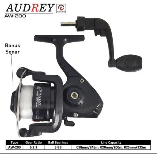 Reel Audrey AW200 5 BB (sudah dapat senar)