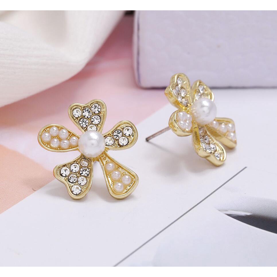 925 jarum perak Korea fashion manis all-match SHANZUAN Bauhinia elegan anting-anting anting-anting b