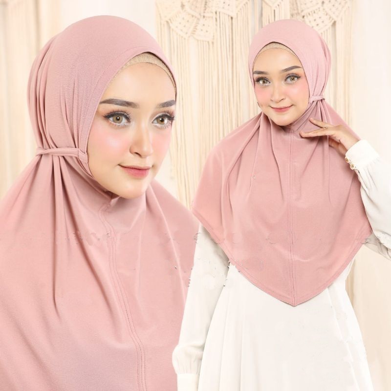 BERGO JERSEY PREMIUM | Hijab Instan Bergo Maryam Tali Jersey High Quality by Nurahma