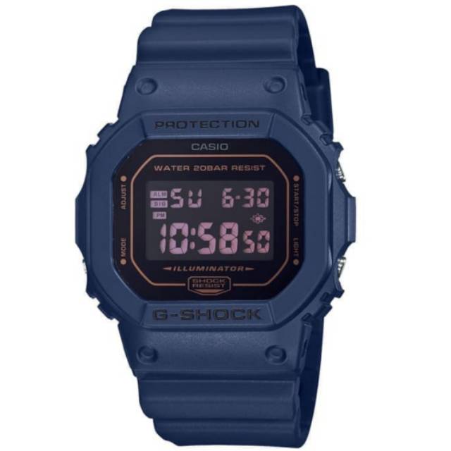 Jam Tangan Pria Casio G-Shock DW-5600BBM-2DR Original-Navy