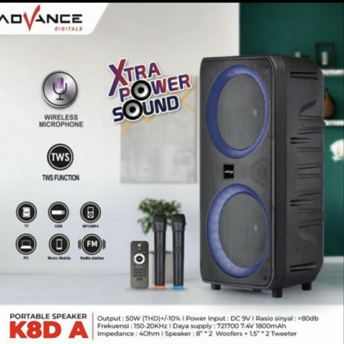 (SUSE) ADVANCE PORTABLE SPEAKER K8D-A. FREE BUBBLEWRAP