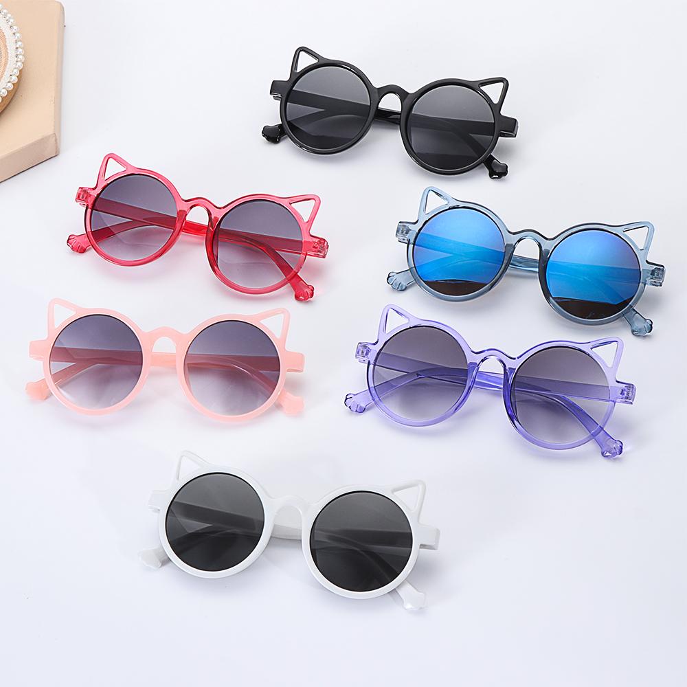 Lily Kids Kacamata Hitam Musim Panas Telinga Kucing UV400 Anak Eyewear