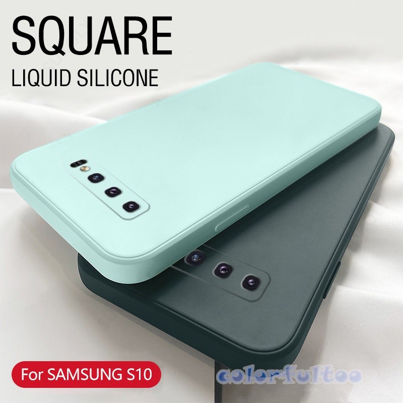 Soft Case Samsung Galaxy S9 S9 Plus S10 S10 Plus S10 Lite Liquid Silikon Slim Skin Candy Macaron Bludru