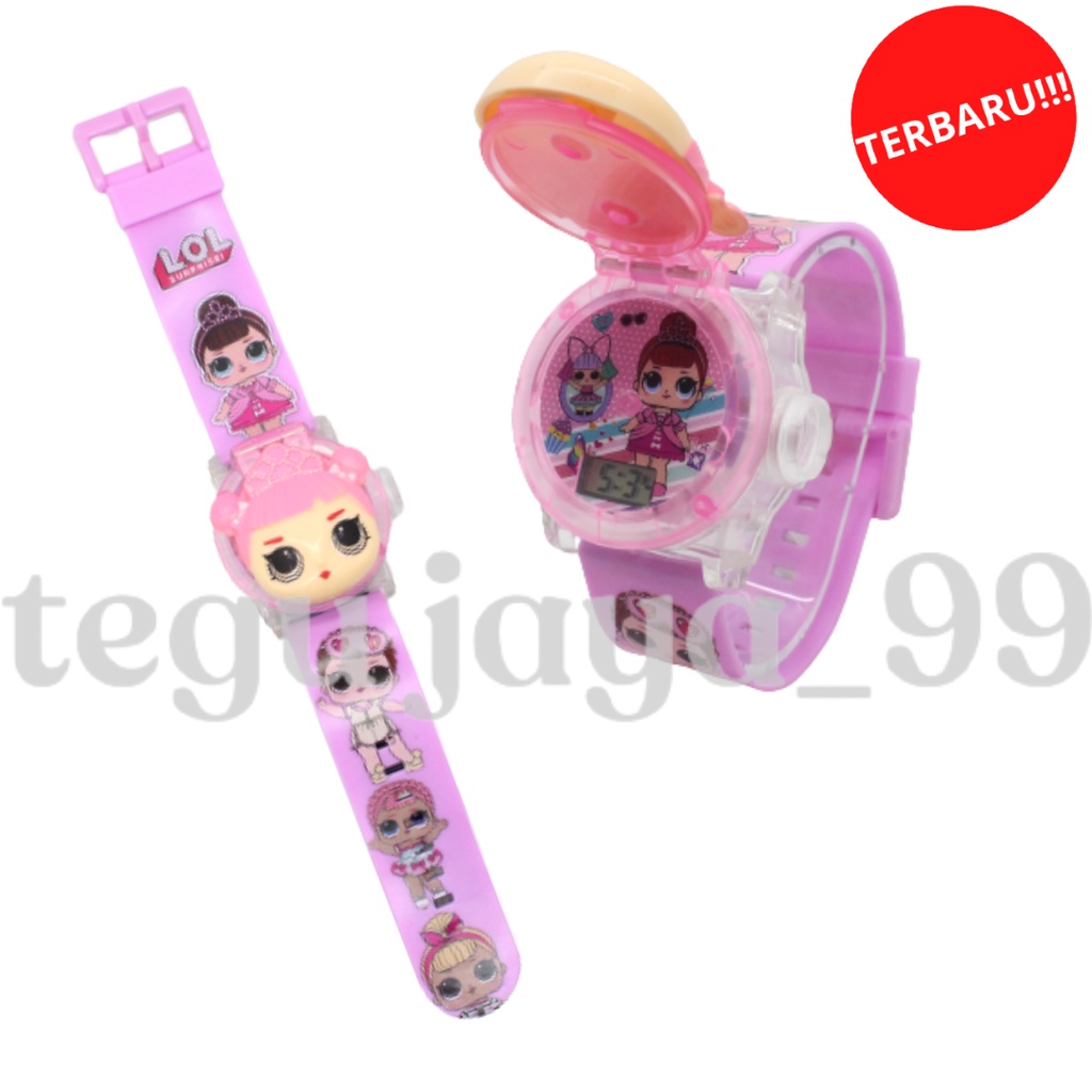 JAM TANGAN ANAK FASHION ANAK PEREMPUAN LASER LAMPU DAN MUSIK KARAKTER PUTRI TG1042