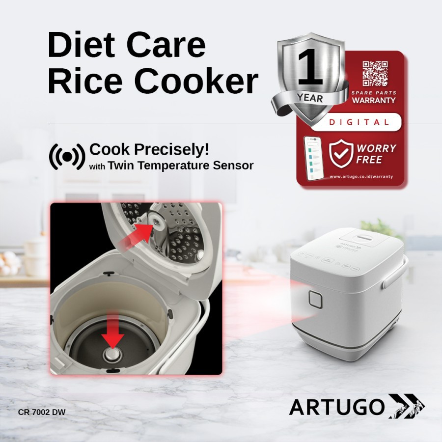 Artugo Low Carbo Rice Cooker CR 7002 DW / CR7002DW