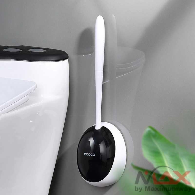 ECOCO Sikat Toilet WC Silicone Brush Wall Mounted - E2023 Warna Hitam