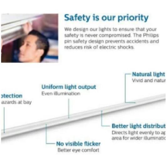 Lampu LED Tube / Lampu TL T8 PHILIPS ECOFIT 8W 600mm 60CM