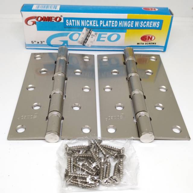 ENGSEL PINTU GOMEO 1 DOS / 1 SET [ISI 2 BIJI] / 2 BATANG UKURAN 5 INCH 4 INC 3 IN GROSIR ECERAN DEPO