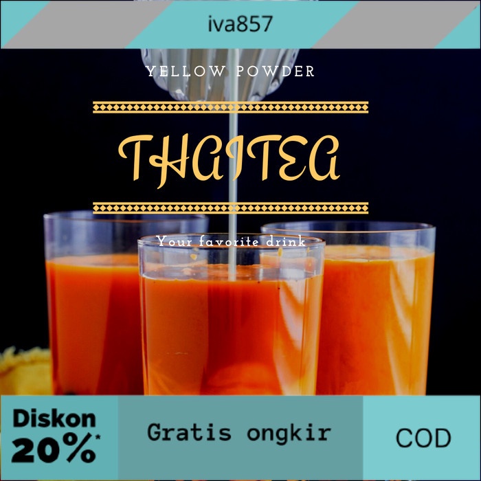 

PROMO Thai tea 1 kg / thai tea powder 1 kg / thai tea bubuk / bubuk thai tea GRATIS ONGKIR
