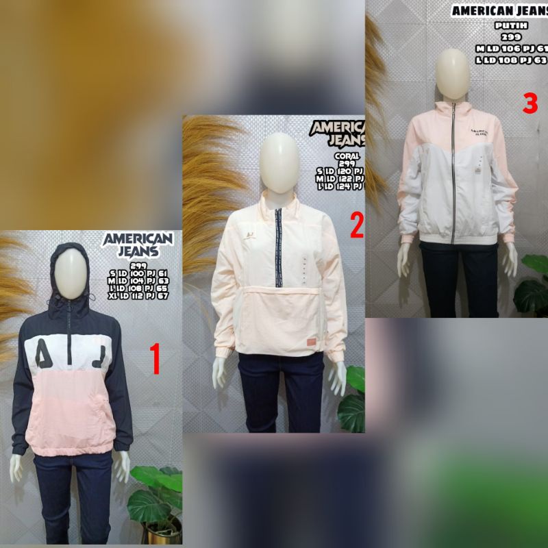 JAKET PARASUT WANITA AMERICAN JEANS ORIGINAL
