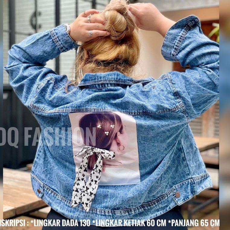 GW.25Au22ᵟ ‑ jaket jeans wash denim bahan tebal muat BB 80-90 kg