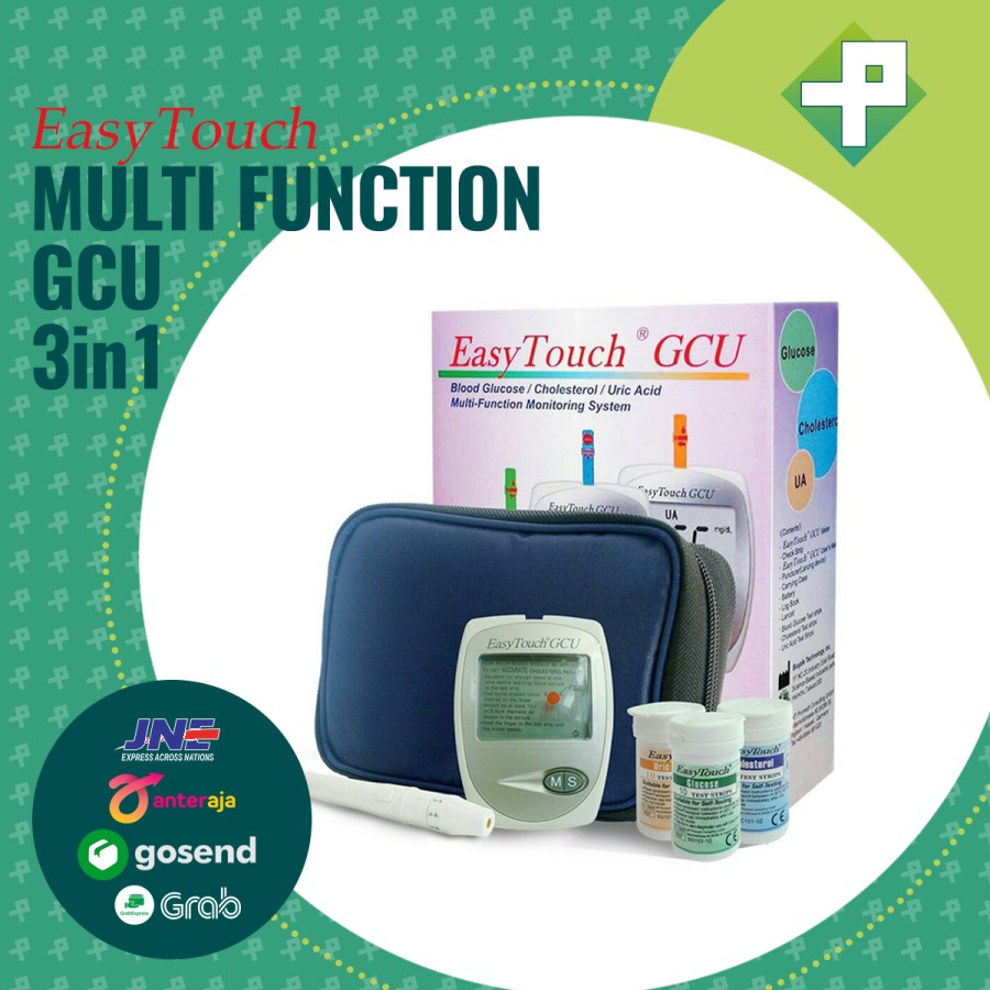 Easy Touch GCU 3in1 / Alat Cek Gula Darah, Kolesterol, Asam Urat