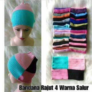 bandana rajut 4 warna isi 20pcs