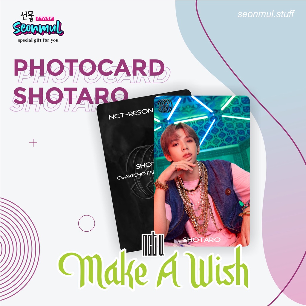 READY STOCK!! PHOTOCARD PC NCT U MAKE A WISH SILVER GLITTER SHOTARO