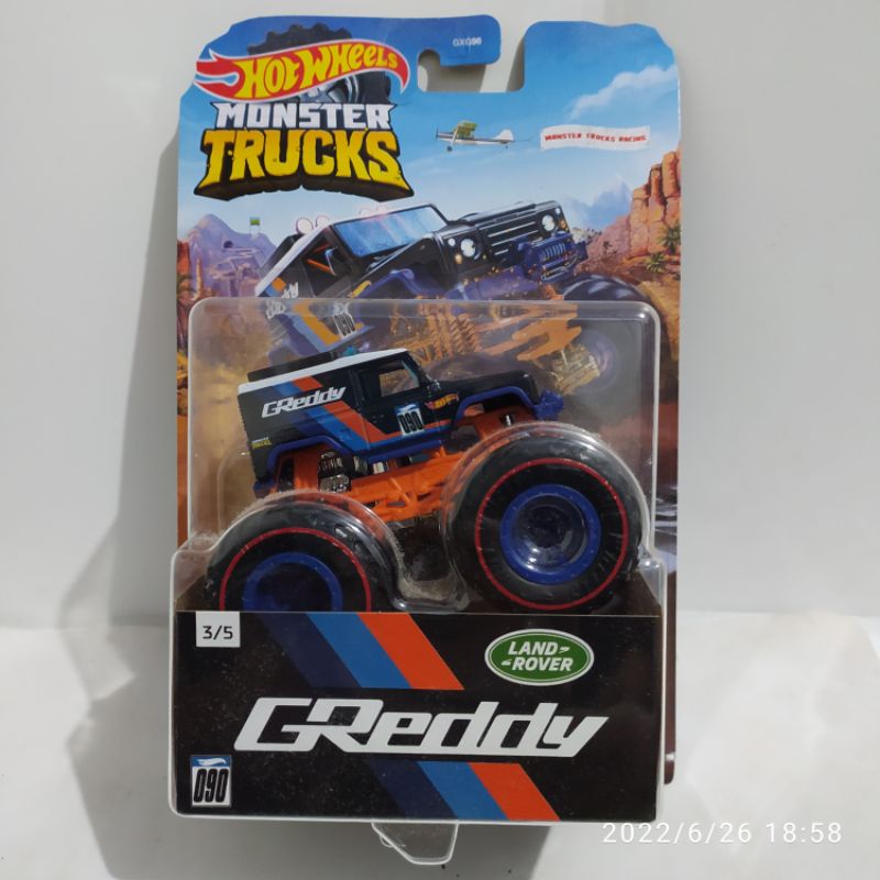 diecast hotwheels monster trucks land rover defender 90 greddy