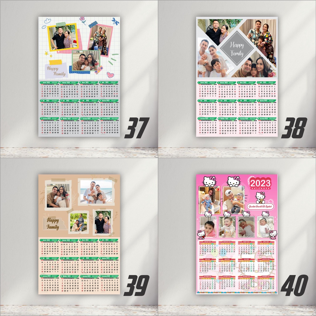 KALENDER 2024 CUSTOM FOTO,UKURAN A3+ (32X48 CM) TANPA PO