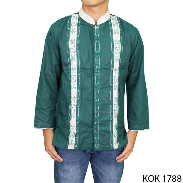 Baju Koko Panjang Pria Katun Hijau – KOK 1788