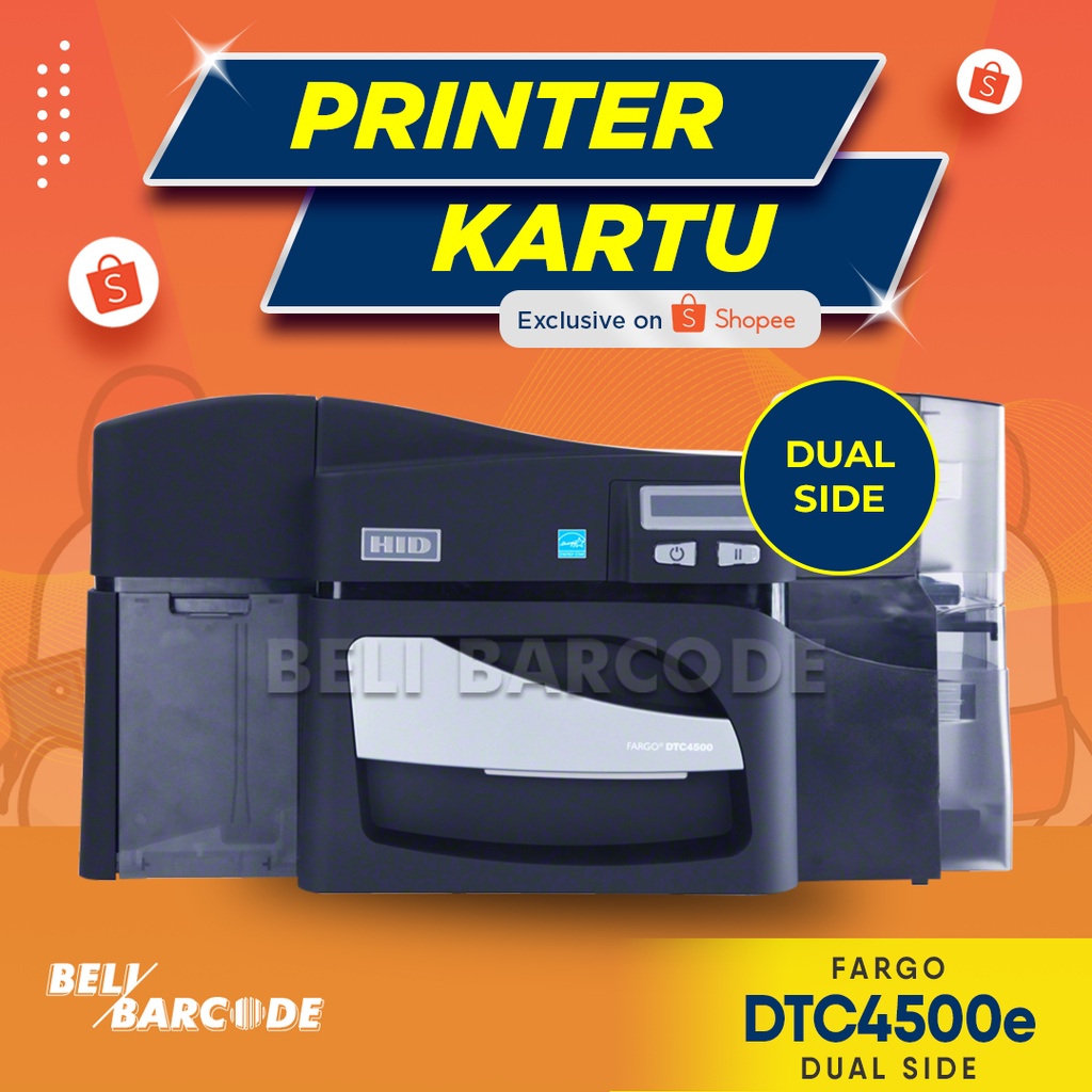 ID CARD PRINTER FARGO DTC 4500E - DTC4500E - DTC 4500 E DUAL SIDE