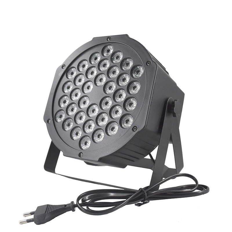 DMX Flat Par Light RGB 36LED 40W 220V Lampu sorot panggung Alien Lampu Proyektor LED Panggung DMX RGB Light Stage Lighting 36W Professional Disco Light RGB LED Ktv Bar Party DJ Lamp Decorative Stage Light Effect Projector Par Lamp EU Plug