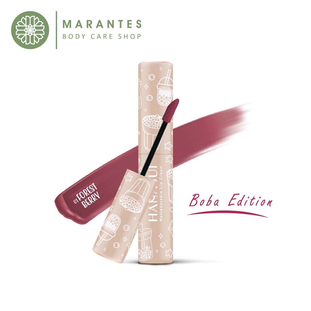 Hanasui Lip Cream Boba Edition 01 Forest Berry