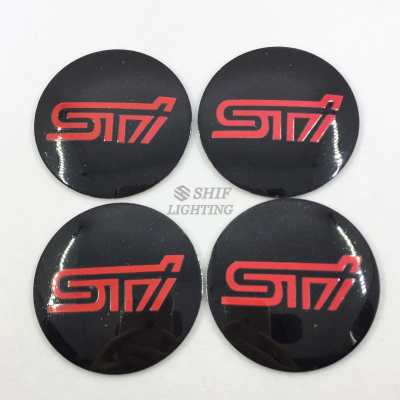 Stiker Emblem Logo SUBARU STI 4x56mm Untuk Velg Hub Mobil
