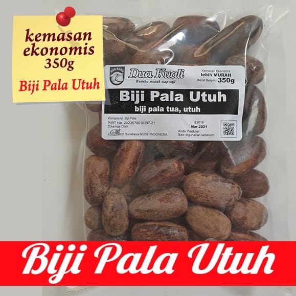 

Biji Pala Utuh- kemasan ekonomis 350g masih berkulit - LEBIH HARUM
