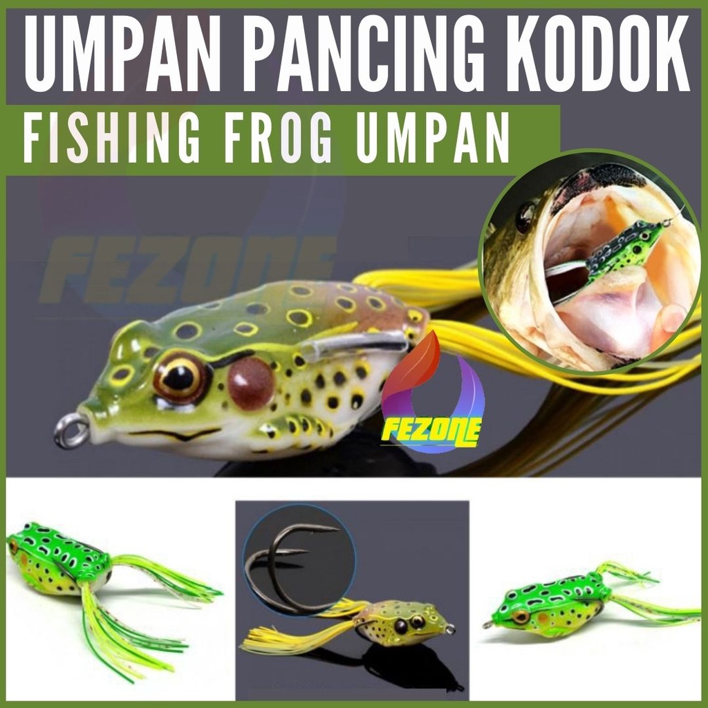 Umpan Kodok Umpan Pancing Buatan Kail Pancing sawa d Soft Frog Umpan Mancing Umpan Pancing FEZONE