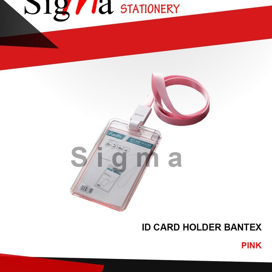 

NEW YEAR SALE!! Promo Bantex Transparent ID Card Holder Lanyard Potrait Clear #8868 08 Murah Gantung