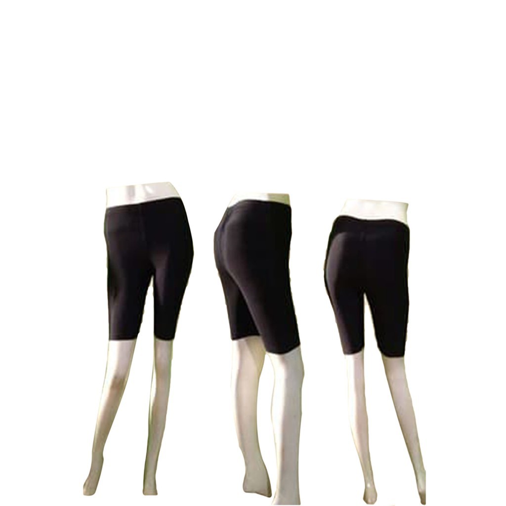  celana  leging wanita  spandex hitam diatas lutut Shopee 