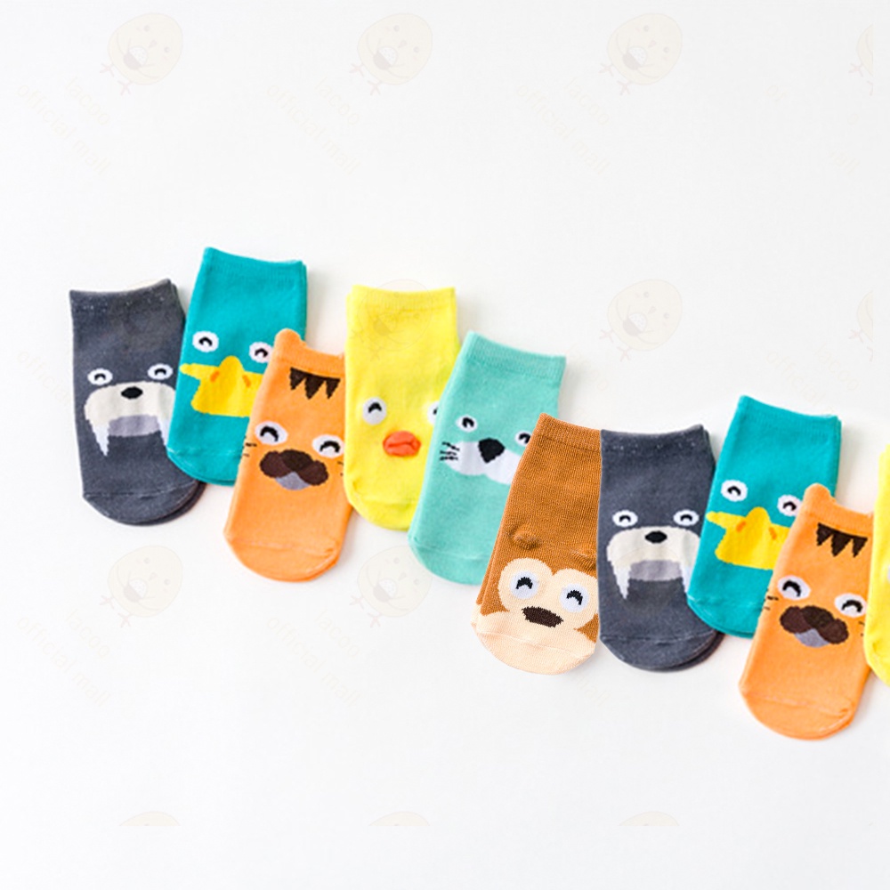 Lacoo Kaos Kaki bayi anak katun kaus kaki bayi motif hewan Baby socks