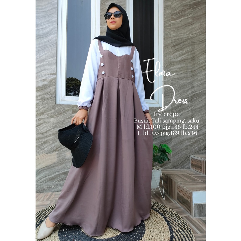 Gamis Elma Overall Ity Crepe / Gamis Ity Crepe Premium