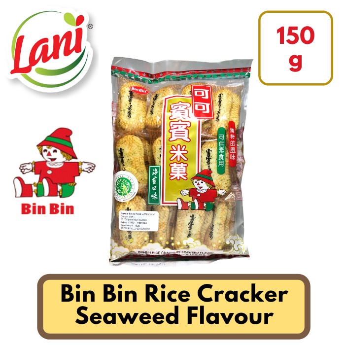 

Siap Krim Bin Bin Rice Cracker Seaweed Flavour 150 Gr